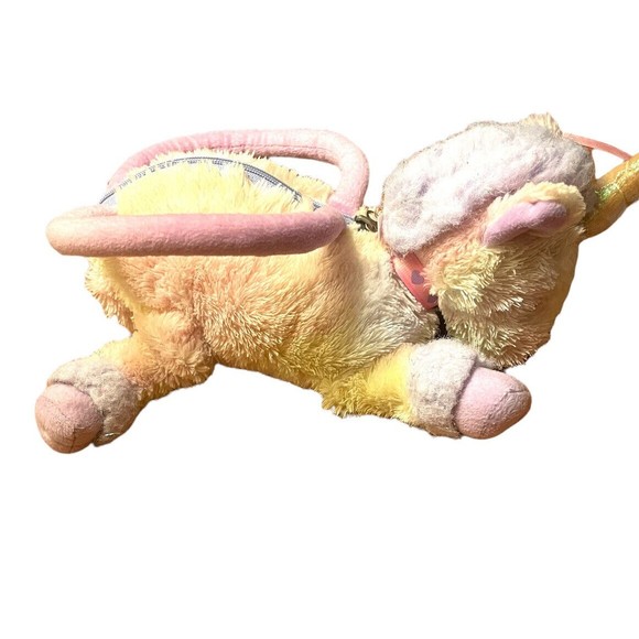 Vtg Girls Unicorn Plush Purse Bag Stuffed Animal Purple Multicolored P3 - Picture 3 of 7